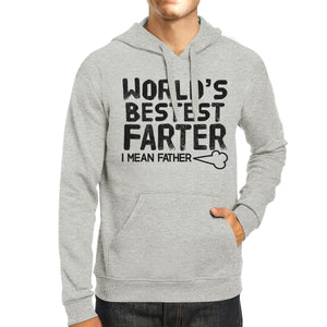 World's Bestest Farter Unisex Grey Pullover Hoodie Gift For Dad - 365INLOVE