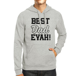 Best Dad Evah Unisex Grey Round Neck Hoodie For Fathers Day - 365INLOVE