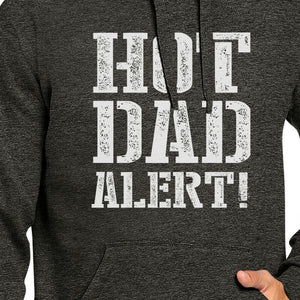 Hot Dad Alert Unisex Dark Gray Pullover Hoodie Best Fathers Day - 365INLOVE