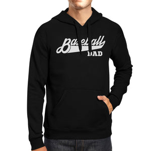 Baseball Dad Men's Black Hoodie Funny Gift For Baseball Fan Dad - 365INLOVE