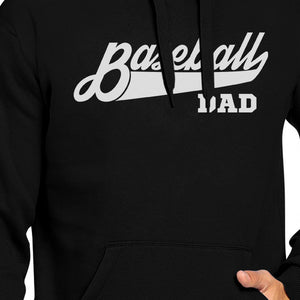 Baseball Dad Men's Black Hoodie Funny Gift For Baseball Fan Dad - 365INLOVE