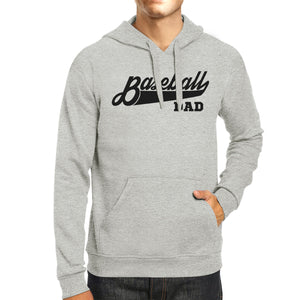 Baseball Dad Unisex Grey Hoodie Unique Cute Gifts From Daughters - 365INLOVE