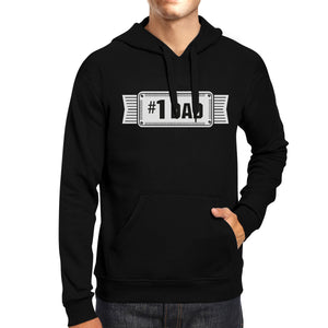 #1 Dad Unisex Black Hoodie For Men Perfect Dad's Birthday Gifts - 365INLOVE