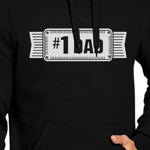 #1 Dad Unisex Black Hoodie For Men Perfect Dad's Birthday Gifts - 365INLOVE