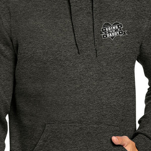 Going To Be Daddy Unisex Dark Grey Baby Announcement Hoodie For Him - 365INLOVE