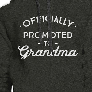 Officially Promoted To Grandma Dark Grey Hoodie