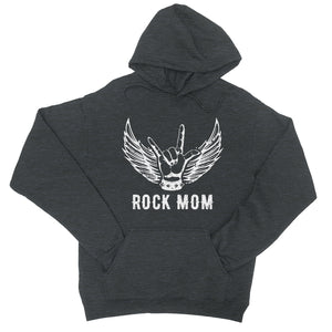 Rock Mom Unisex Pullover Hoodie Funny Saying Mother's Day Gift Idea