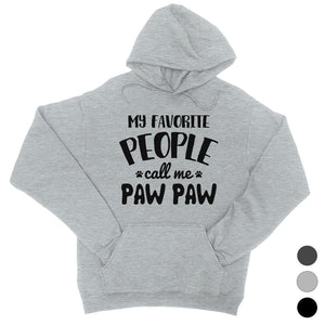 Favorite People Paw Paw Unisex Fleece Hoodie Caring Father's Day