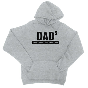 Dad Number Of Children Custom Unisex Personalized Pullover Hoodie