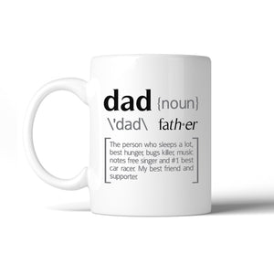 Dad Noun White Ceramic Coffee Mug Funny Design Perfect Gift For Dad - 365INLOVE