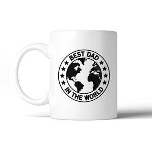 World Best Dad White Unique Design 11oz Ceramic Mug For Fathers Day - 365INLOVE