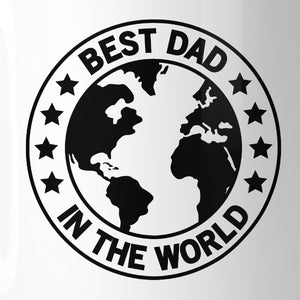 World Best Dad White Unique Design 11oz Ceramic Mug For Fathers Day - 365INLOVE