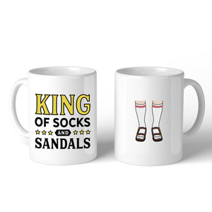 King Of Socks And Sandals Funny Design Mug Funny Fathers Day Gift - 365INLOVE