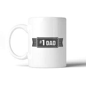 #1 Dad Ceramic Coffee Mug Unique Vintage Design Mug Gifts For Dad - 365INLOVE