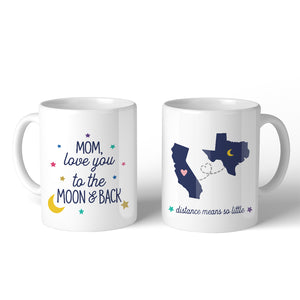 Love Mom Moon And Back Custom 11oz Personalized Ceramic Mug Gifts