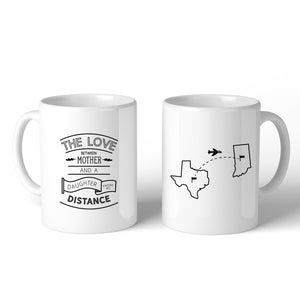The Love Between Personalized Ceramic Mug Mom Gift From Daughters - 365INLOVE