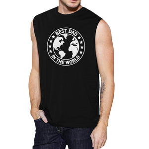 World Best Dad Mens Black Funny Design Tank Top Unique Dad Gifts - 365INLOVE