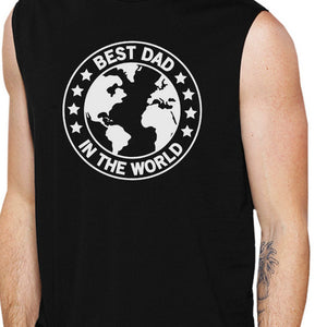 World Best Dad Mens Black Funny Design Tank Top Unique Dad Gifts - 365INLOVE