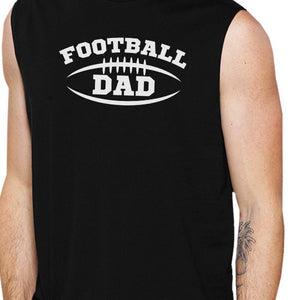 Football Dad Men's Black Sleeveless Graphic Tank Top Cute Gift Idea - 365INLOVE