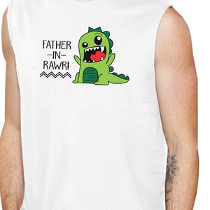 Father-In-Rawr Men's White Muscle Tanks Fathers Day Gift For In Law - 365INLOVE