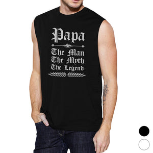Vintage Gothic Papa Mens Popular Workout Gym Muscle Shirt For Dad