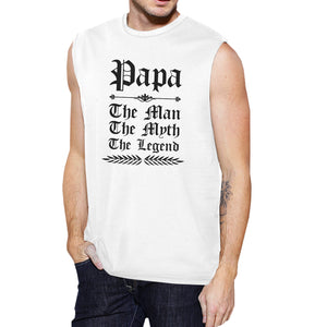 Vintage Gothic Papa Mens Popular Workout Gym Muscle Shirt For Dad