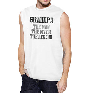 Legend Grandpa Mens Cool Pride Fathers Day Muscle Shirt Present