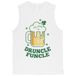 Druncle Funcle Uncle Irish Gift Mens Funny Workout Muscle Tank Top