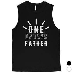 One Dadass Father Mens Encouraging Cool Muscle Shirt For Fathers