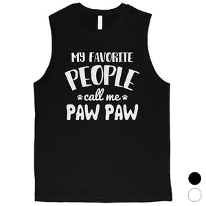 Favorite People Paw Paw Mens Faithful Sweet Unique Dad Muscle Shirt