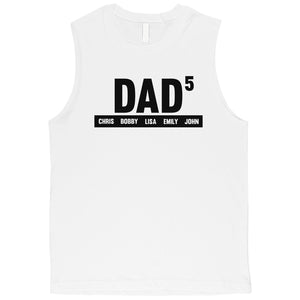 Dad Number Of Children Custom Mens Personalized Muscle Tops