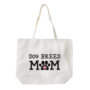 Dog Breed Custom Personalized Canvas Tote Bag Mother's Day Gifts