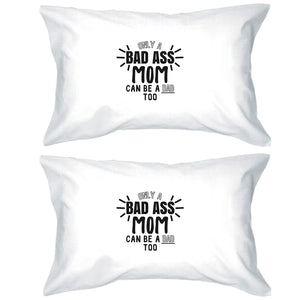 Bad Ass Mom Is Dad Pillowcases Standard Size Pillow Covers Mom Gift