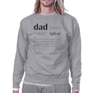 Dad Noun Grey Unisex Funny Design Sweatshirt For Fathers Day Gifts - 365INLOVE