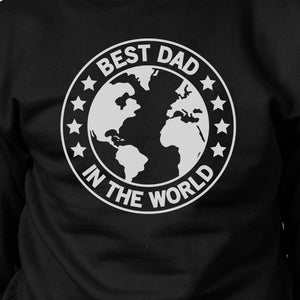 World Best Dad Black Unisex Sweatshirt Fathers Day Gift For Husband - 365INLOVE