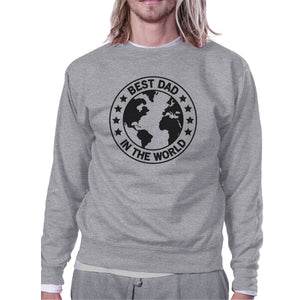 World Best Dad Unisex Grey Cute Sweatshirt Perfect Gifts For Dad - 365INLOVE