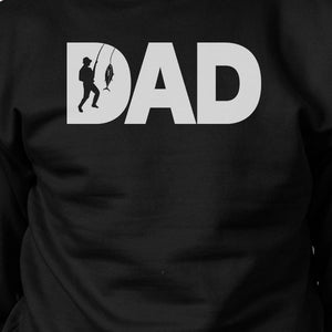 Dad Fish Black Sweatshirt Fathers Day Gifts For Fishing Lover Dads - 365INLOVE