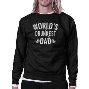 World's Drunkest Dad Unisex Black Sweatshirt Funny Fathers Day Gift - 365INLOVE