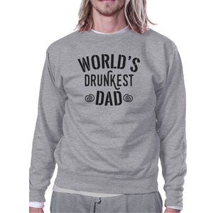 World's Drunkest Dad Unisex Grey Sweatshirt Humorous Gifts For Dad - 365INLOVE