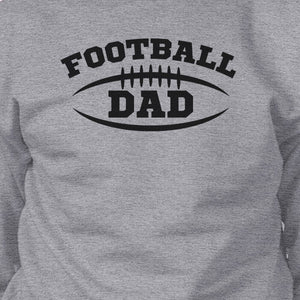 Football Dad Men's Grey Crewneck Sweatshirt Funny Dad Sweatshirt - 365INLOVE