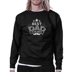 Best Dad In The World Unisex Black Vintage Style Sweatshirt For Dad - 365INLOVE