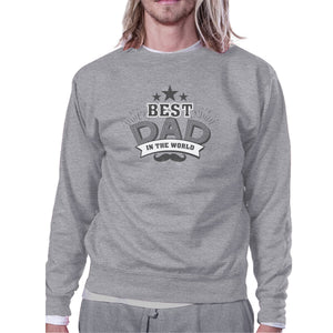 Best Dad In The World Unisex Grey Sweatshirt Christmas Gift For Dad - 365INLOVE