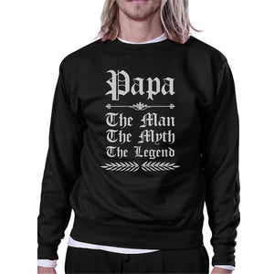 Vintage Gothic Papa Mens/Unisex Fleece Sweatshirt For Fathers Day