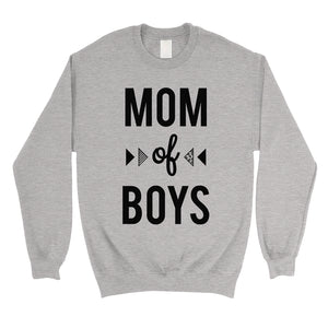 Mom Of Boys Unisex Pullover Sweatshirt For Mothers Day Gifts