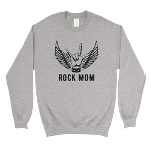 Rock Mom Unisex Pullover Sweatshirt Funny Saying Mother's Day Gift