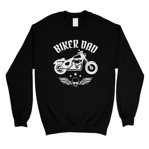 Biker Dad Mens/Unisex Fleece Sweatshirt All American Cool Dad Gift