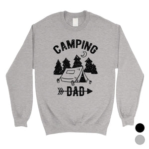 Camping Dad Mens/Unisex Fleece Sweatshirt Caring Clever Fathers Day