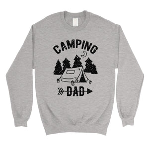 Camping Dad Mens/Unisex Fleece Sweatshirt Caring Clever Fathers Day