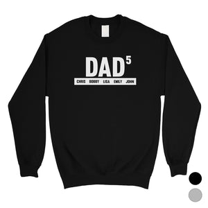 Dad Number Of Children Custom Unisex Personalized Crewneck Sweatshirt