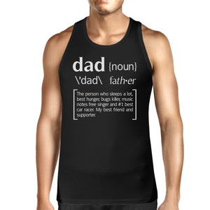 Dad Noun Mens Black Sleeveless Tee Funny Birthday Gifts For Dad - 365INLOVE